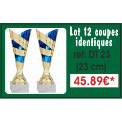 DT23  LOT DE 12 COUPES  23 cm IDENTIQUES